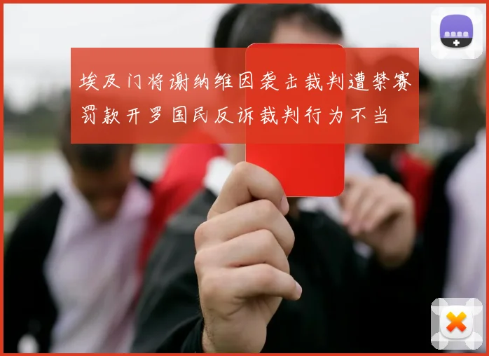 埃及门将谢纳维因袭击裁判遭禁赛罚款开罗国民反诉裁判行为不当